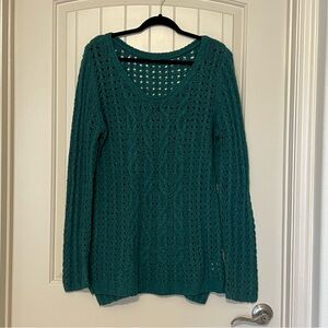 Teal Cable Knit Sweater